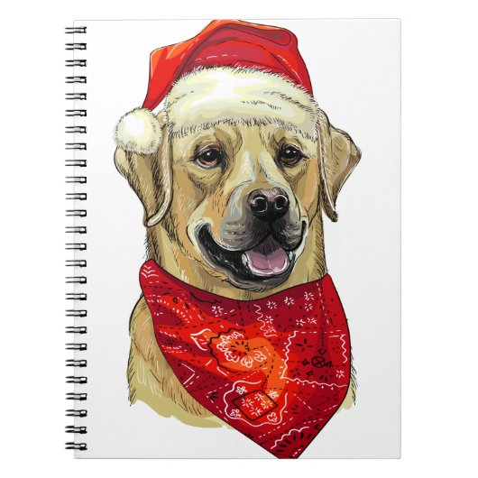 Christmas Labrador Dog Notizblock (Vorderseite)