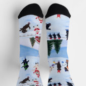 Christmas Labrador Ice Skaten Socken (Oben)