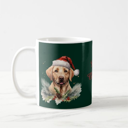 Christmas Labrador Kaffeetasse (Links)