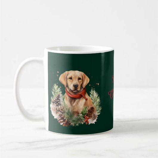 Christmas Labrador Kaffeetasse (Links)