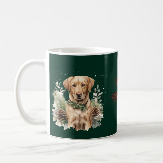 Christmas Labrador Kaffeetasse (Links)