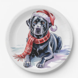  Christmas Labrador Paper Plate Pappteller