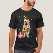 Christmas Labrador Retriever Dog Santa hat tree li T-Shirt (Vorderseite)