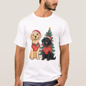 Christmas Labrador Retriever Dogs T-Shirt (Vorderseite)