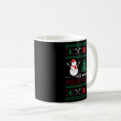 Christmas Lacrosse Lax Player Ugly Christmas Xmas Kaffeetasse (VorderseiteRechts)