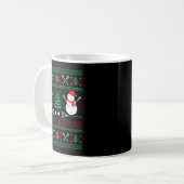 Christmas Lacrosse Lax Player Ugly Christmas Xmas  Kaffeetasse (Vorderseite Links)