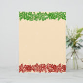 Christmas Lacy Garland Stationery Briefbogen (Stehend Vorderseite)