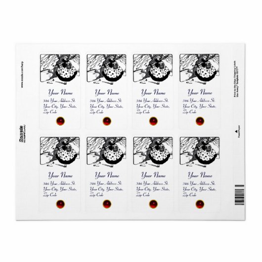 CHRISTMAS LADY, WINTERBIRTER Schwarz-weißes Rotes (Vorne)