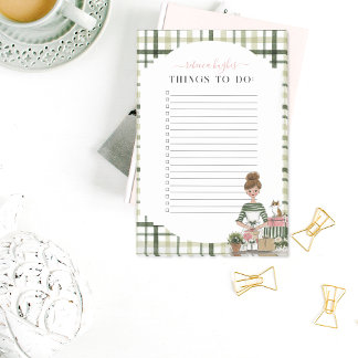 Christmas Lady with Cat Personalized To-Do Post-it Klebezettel