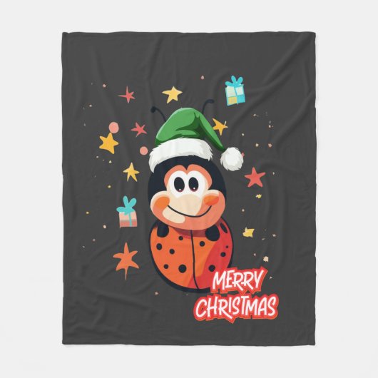Christmas Ladybug Cheer Fleecedecke (Vorderseite)