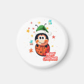 Christmas Ladybug Cheer Magnet (Vorne)