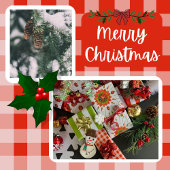 Christmas Ladybug Red, Green, and White Geschenkpapier