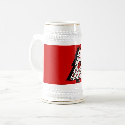 CHRISTMAS LADYBUGS BIERGLAS (Vorderseite Links)