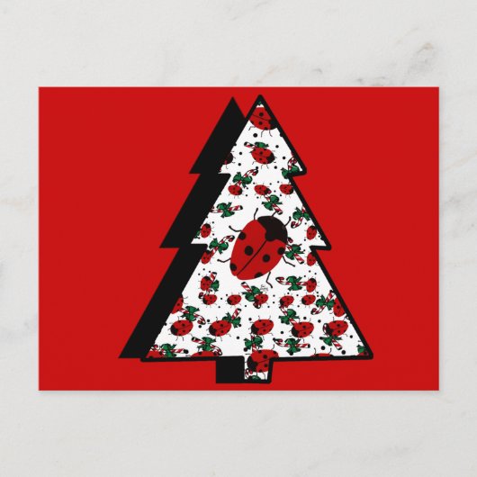 CHRISTMAS LADYBUGS FEIERTAGSPOSTKARTE (Vorderseite)