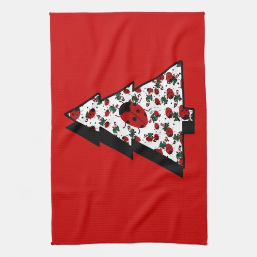 CHRISTMAS LADYBUGS GESCHIRRTUCH (Vertikal)