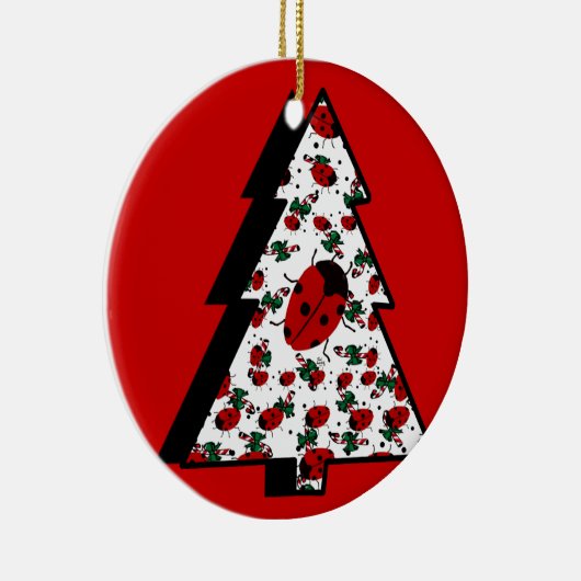 CHRISTMAS LADYBUGS KERAMIK ORNAMENT (Rechts)