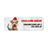 Christmas Lakeland Terrier Dog Rücksendeadresse (Vorne)