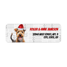 Christmas Lakeland Terrier Dog Rücksendeadresse