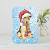 Christmas Lakeland Terrier Feiertagskarte (Stehend Vorderseite)