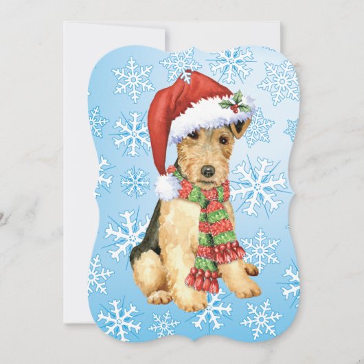 Christmas Lakeland Terrier Feiertagskarte (Vorderseite)
