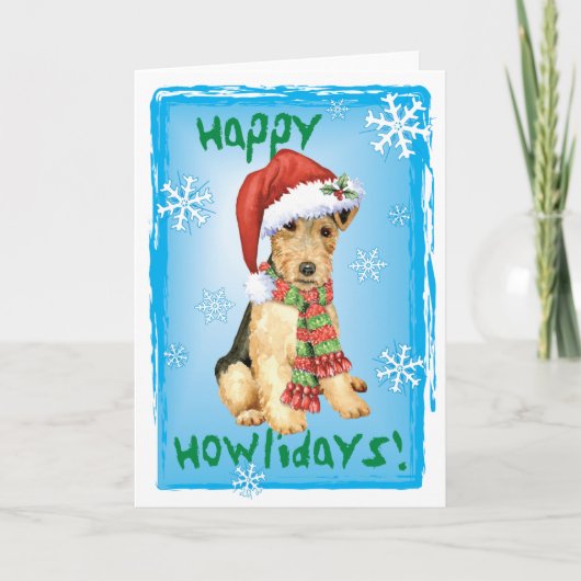 Christmas Lakeland Terrier Feiertagskarte (Vorderseite)