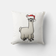 Christmas Lama T - Shirt Throw Kissen