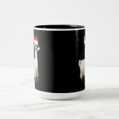 Christmas Lama Zweifarbige Tasse (Mittel)