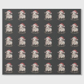 Christmas Lamb Funny Fleece Navidad Geschenkpapier (Flach)
