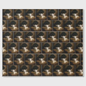 Christmas Lamb In a Manger With Lion Shadow Geschenkpapier (Flach)