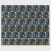 Christmas Lamb Watching the Nativity Scene Geschenkpapier (Flach)