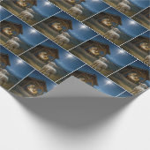 Christmas Lamb Watching the Nativity Scene Geschenkpapier (Ecke)