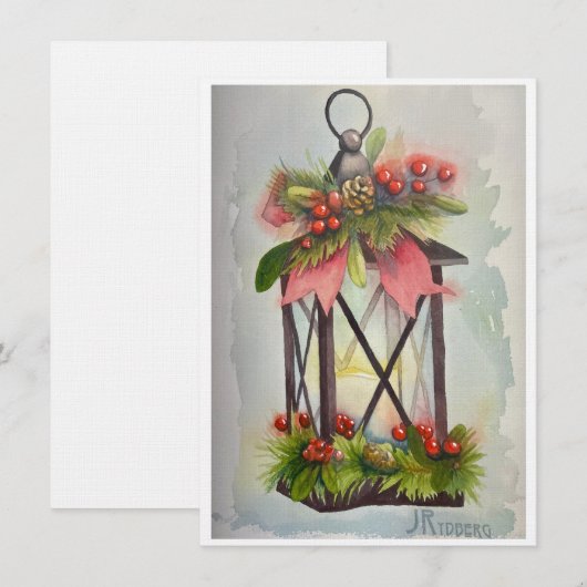 Christmas Lantern Dankeskarte (Vorne/Hinten)