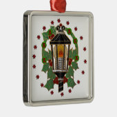Christmas Lantern Stain Glass Art Deco Silbernes Ornament (Rechts)