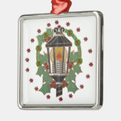 Christmas Lantern Stain Glass Art Deco Silbernes Ornament (Links)