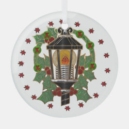 Christmas Lantern Stain Glass Ornament Aus Glas