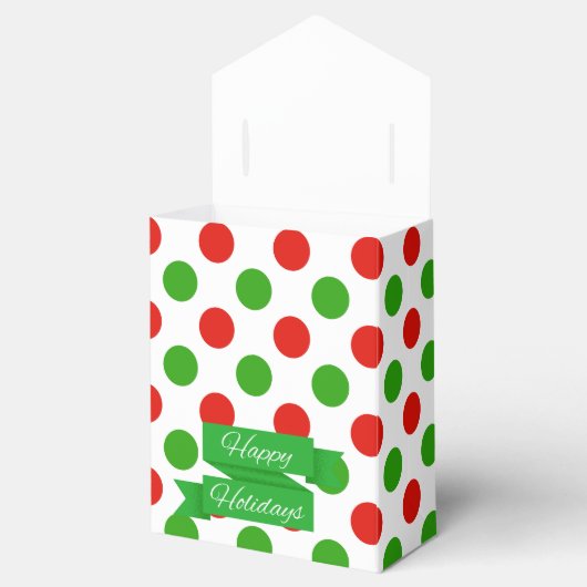 Christmas Large Polka Dot Pattern Gefallen Box Geschenkschachtel (Geöffnet)