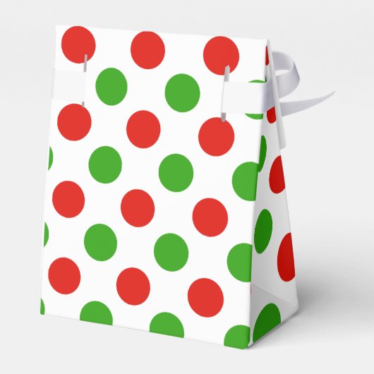 Christmas Large Polka Dot Pattern Gefallen Box Geschenkschachtel (Rückseite)