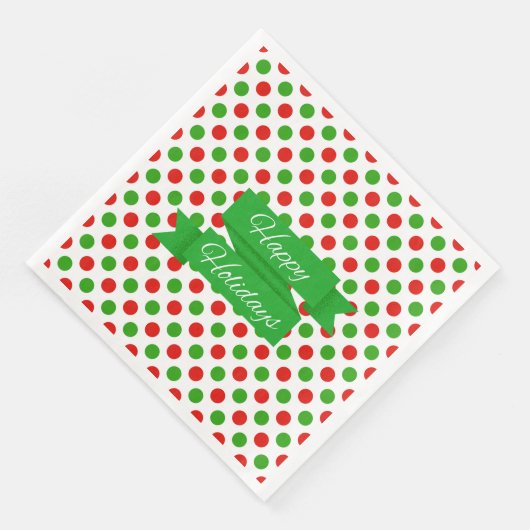 Christmas Large Polka Dot Pattern Paper Napkin Serviette (Ecke)