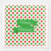 Christmas Large Polka Dot Pattern Paper Napkin Serviette (Vorderseite)