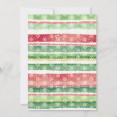 Christmas large red and green bow holiday party einladung (Rückseite)