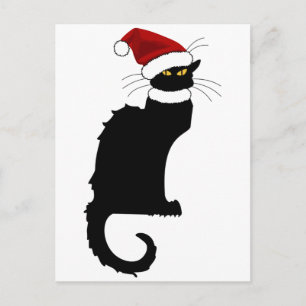 Christmas Le Chat Noir Feiertagspostkarte