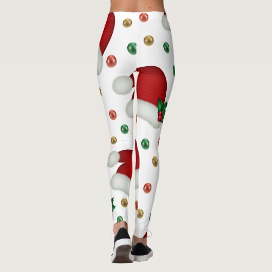 Christmas Leggings – Festive Holiday Pattern (Rückseite)