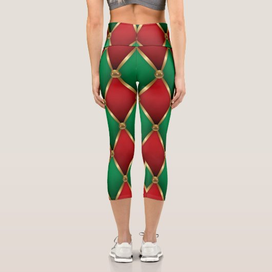 Christmas Leggings – Festive Holiday Pattern  (Rückseite)