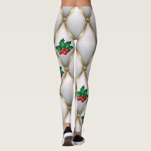 Christmas Leggings – Festive Holiday Pattern (Rückseite)