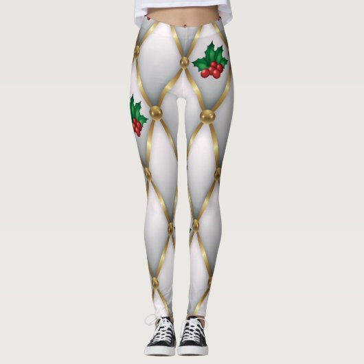 Christmas Leggings – Festive Holiday Pattern (Vorderseite)