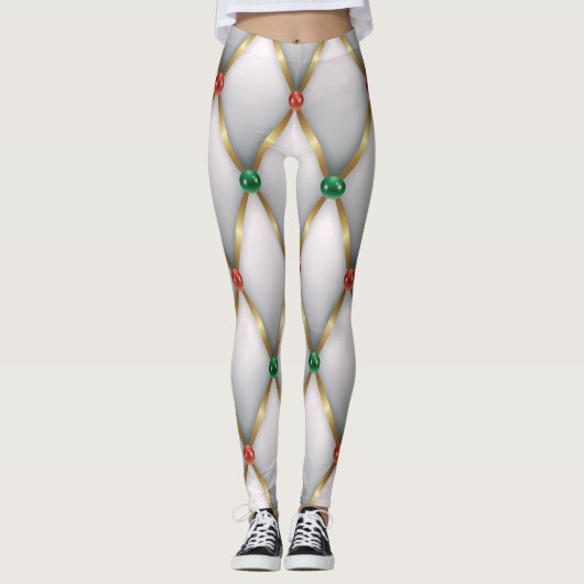 Christmas Leggings – Festive Holiday Pattern  (Vorderseite)