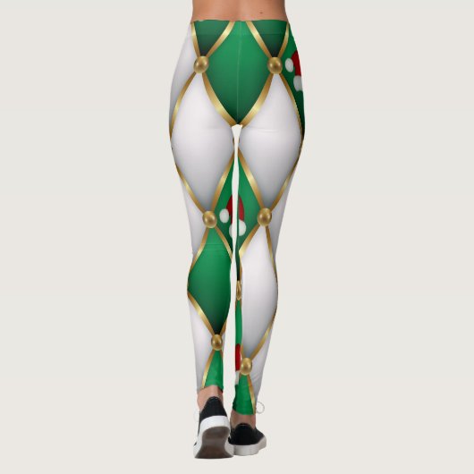 Christmas Leggings – Festive Holiday Pattern  (Rückseite)