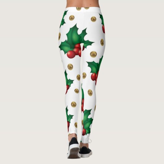 Christmas Leggings – Festive Holiday Pattern (Rückseite)