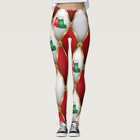 Christmas Leggings – Festive Holiday Pattern  (Vorderseite)