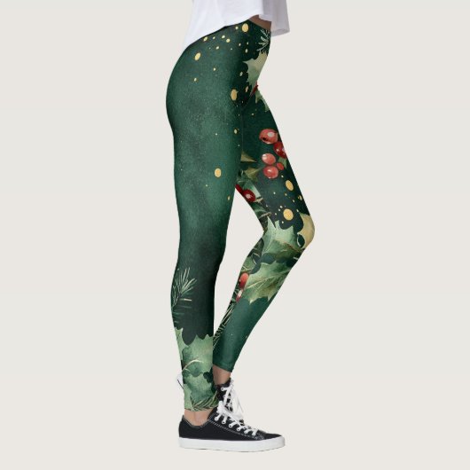 Christmas Leggings – Festive Holiday Pattern  (Rechts)